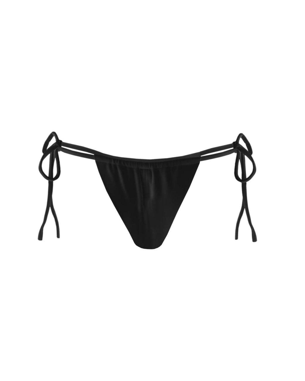 Moorea Swim Black Low Brief With Laces