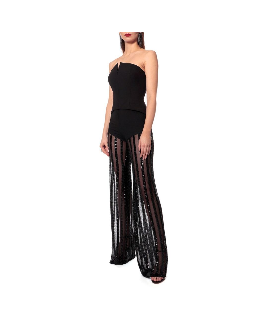 AGGI by HALEWSKI Black Lynette Magic Sequin Pants