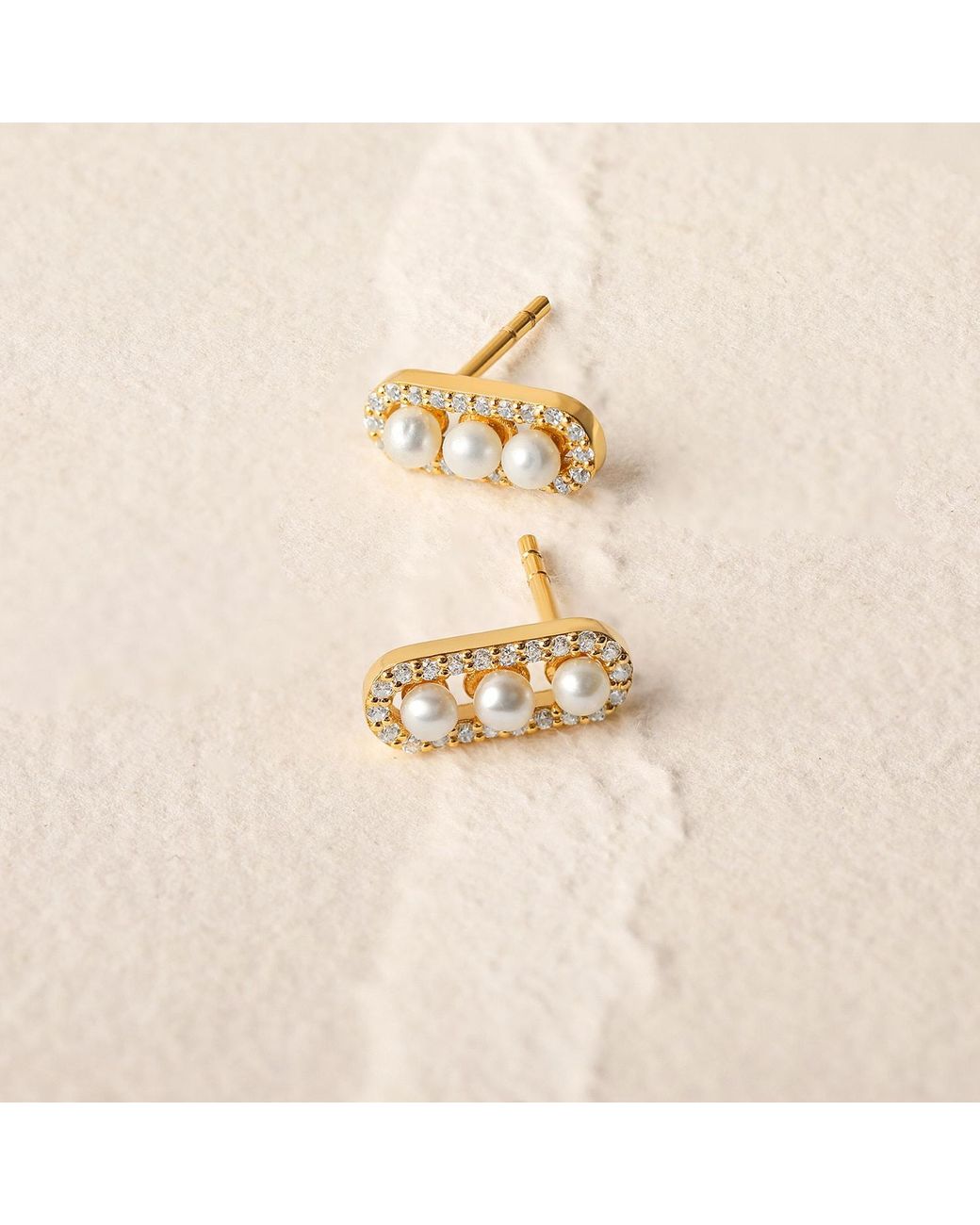 The Jewelz Metallic Pearl Song Studs-Earrings