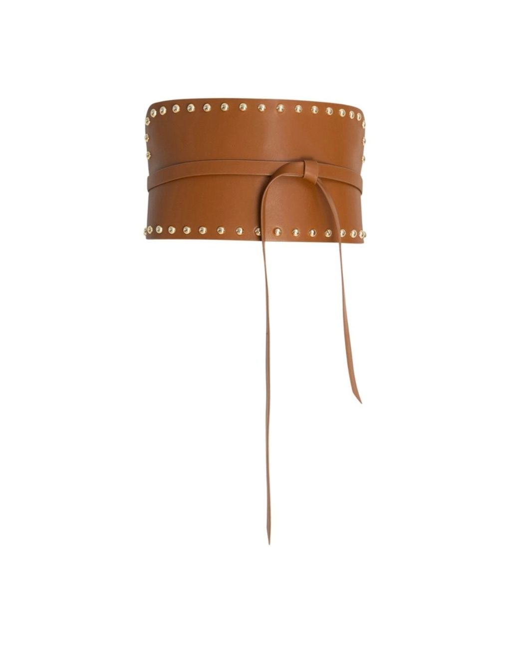 Circular Path Brown Corset Belt Studs