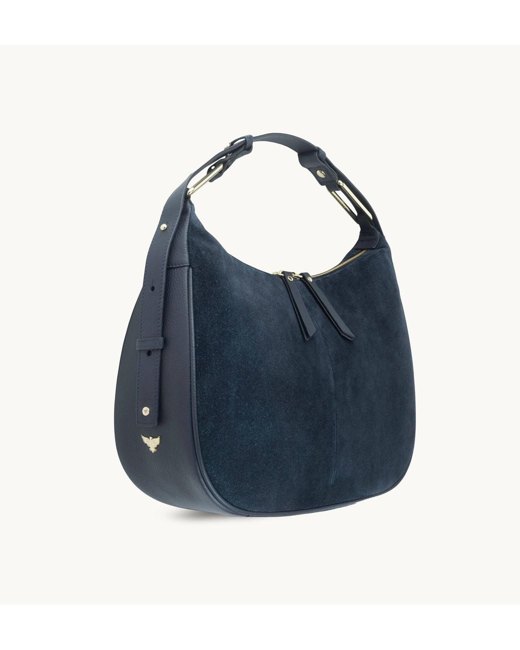 Apatchy London Blue The Charlie Suede Bag