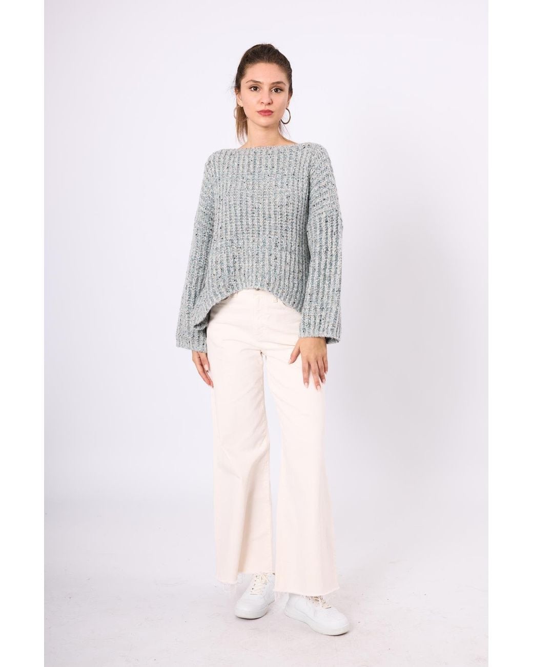Peraluna Gray Maggie Thessaloniki Knit Subtle Glittered Jumper