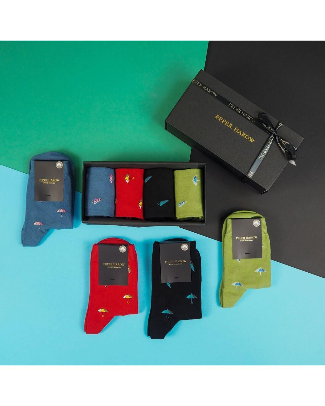 Peper Harow - Made in England Green Umbrella Gift Box