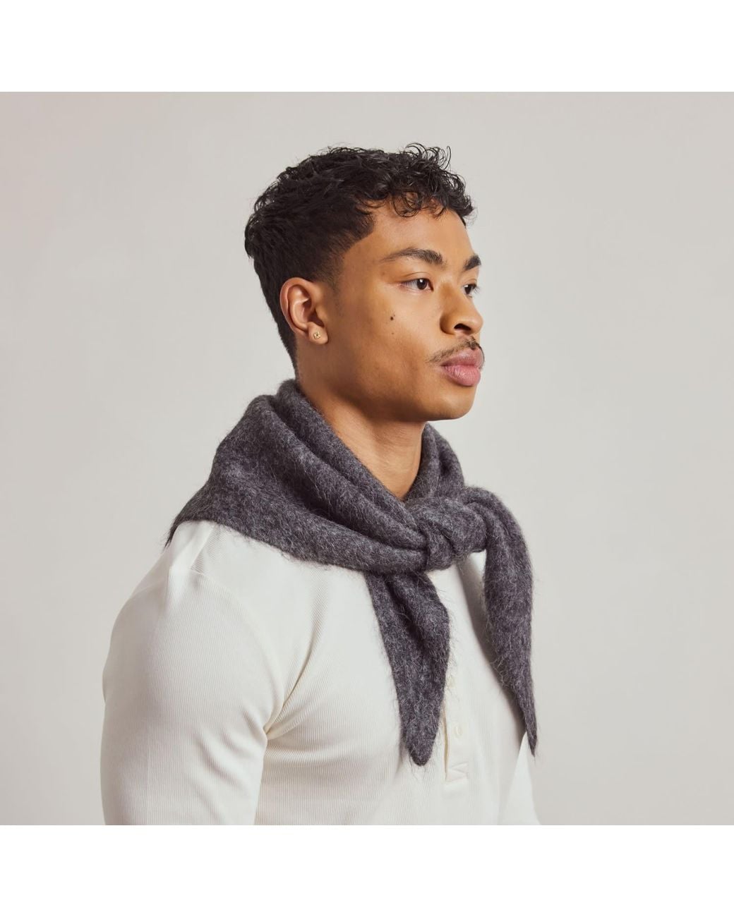 Arctic Fox & Co. Black Alpaca Triangle Scarf