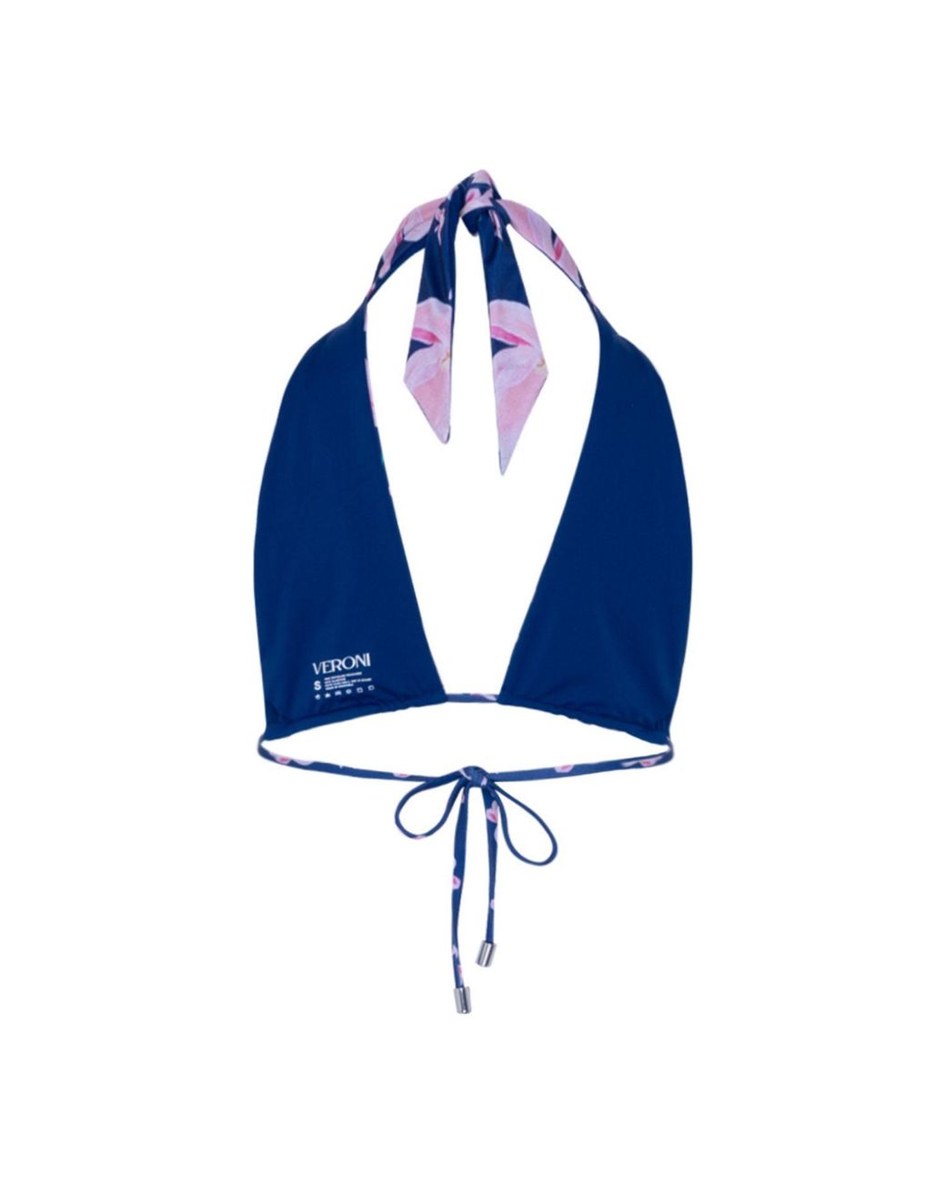 Veroni Swim Blue Lunar Petal Halter Bikini Top