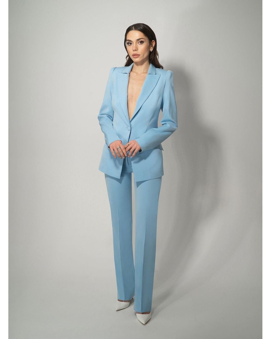 Tia Dorraine Blue Illusion Classic Tailored Suit