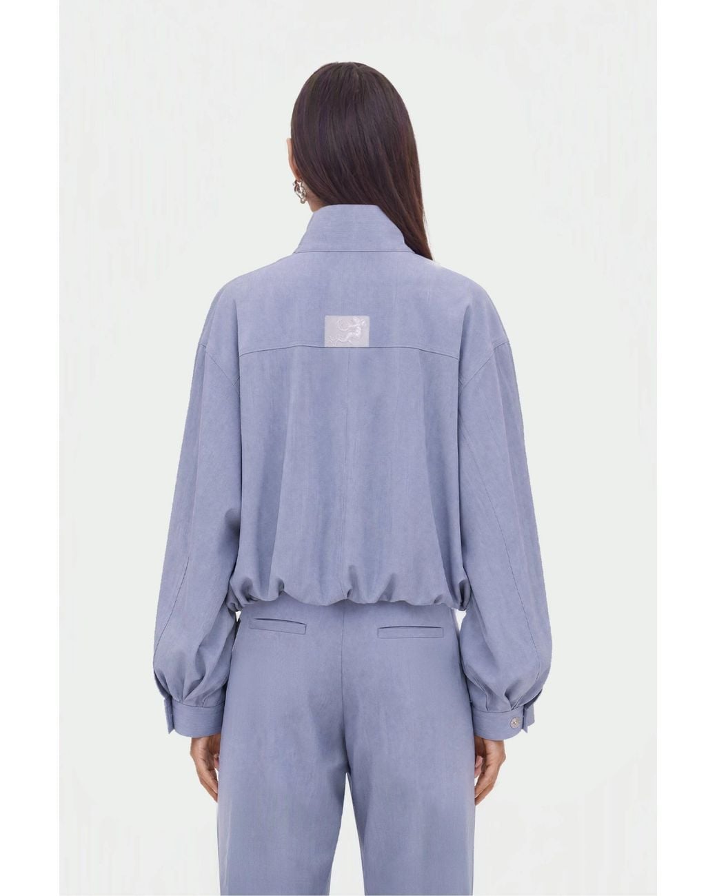 Nocturne Blue Zip Pocket Stand Collar Jacket