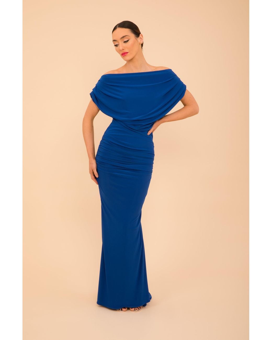 Atom Label Blue Platinum Gown