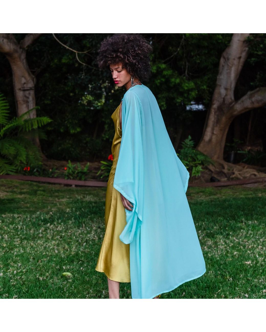 Jennafer Grace Blue Tiff Kimono