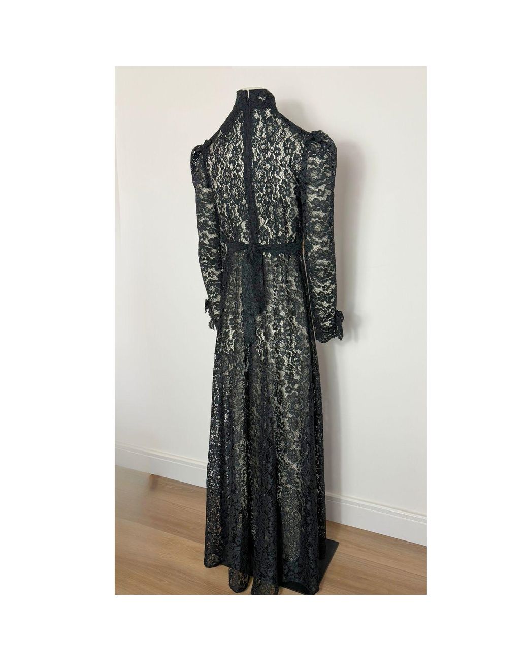 Couture to Your Door Black Gothic Lace Maxi Dress