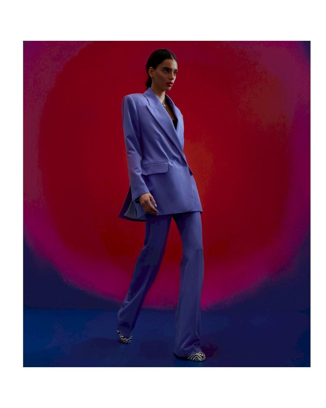 AGGI by HALEWSKI Purple Kyle Opulence High Waist Trousers