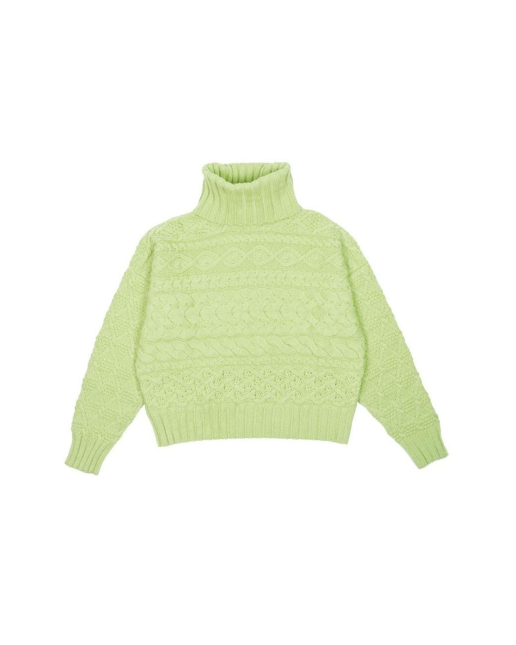 Gigi Knitwear Green Cable Sweater