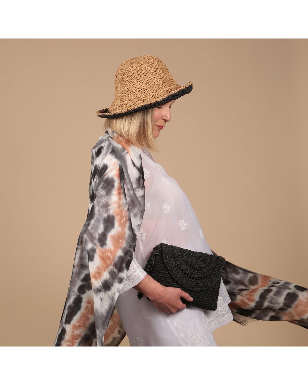 SJW BAGS LONDON Black Grace Hand Crochet Bag