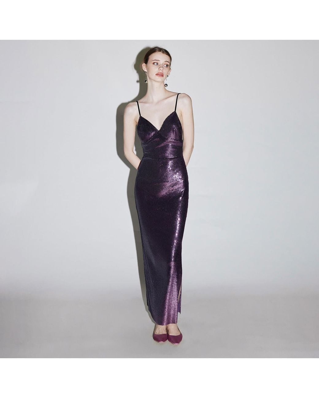 Belsize25 Purple Mayfair Series — Heavy Sequinned Dress