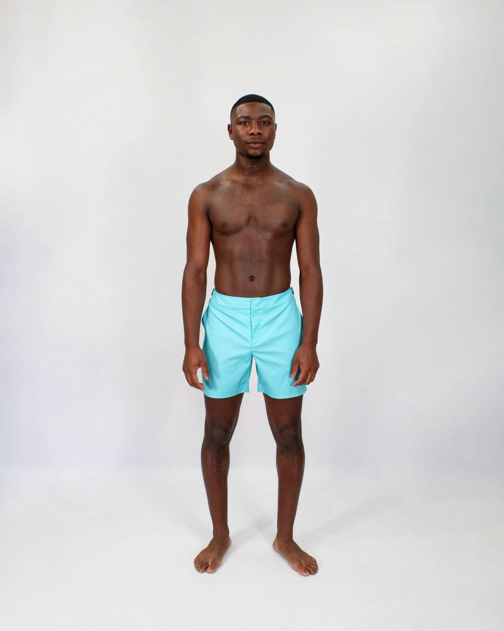 Lords of Harlech Blue Pool Oxford Swim Short for men