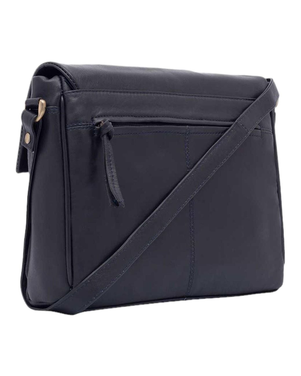 Lloyd Baker Blue Lavasa Leather Crossbody Bag