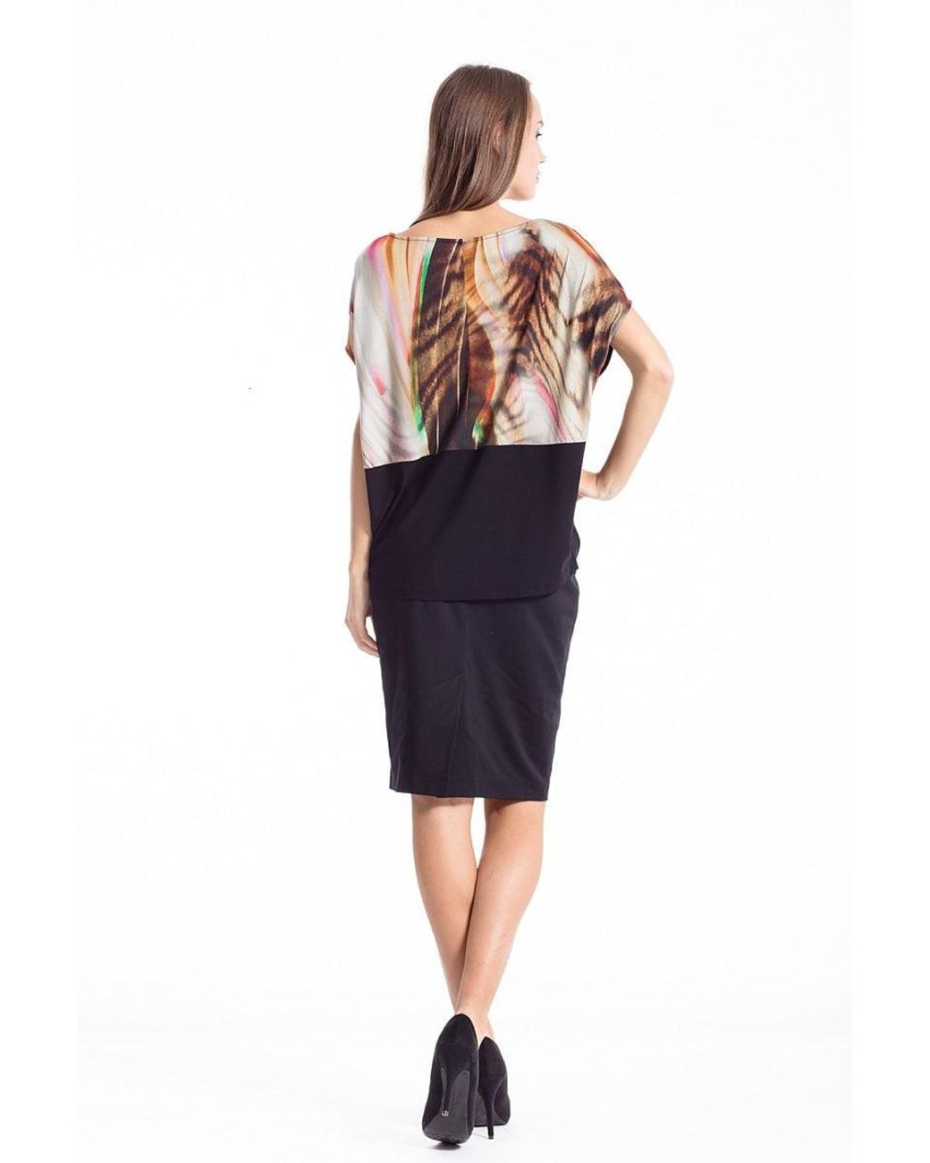 Conquista Pink Animal Print Detail Top