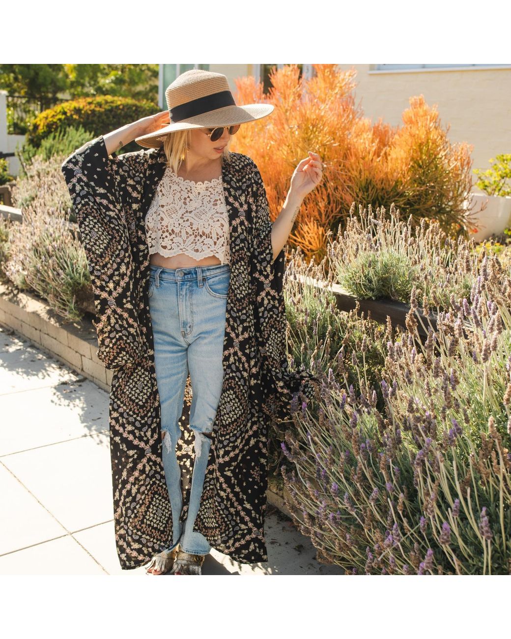 Jennafer Grace Black Antoinette Kimono