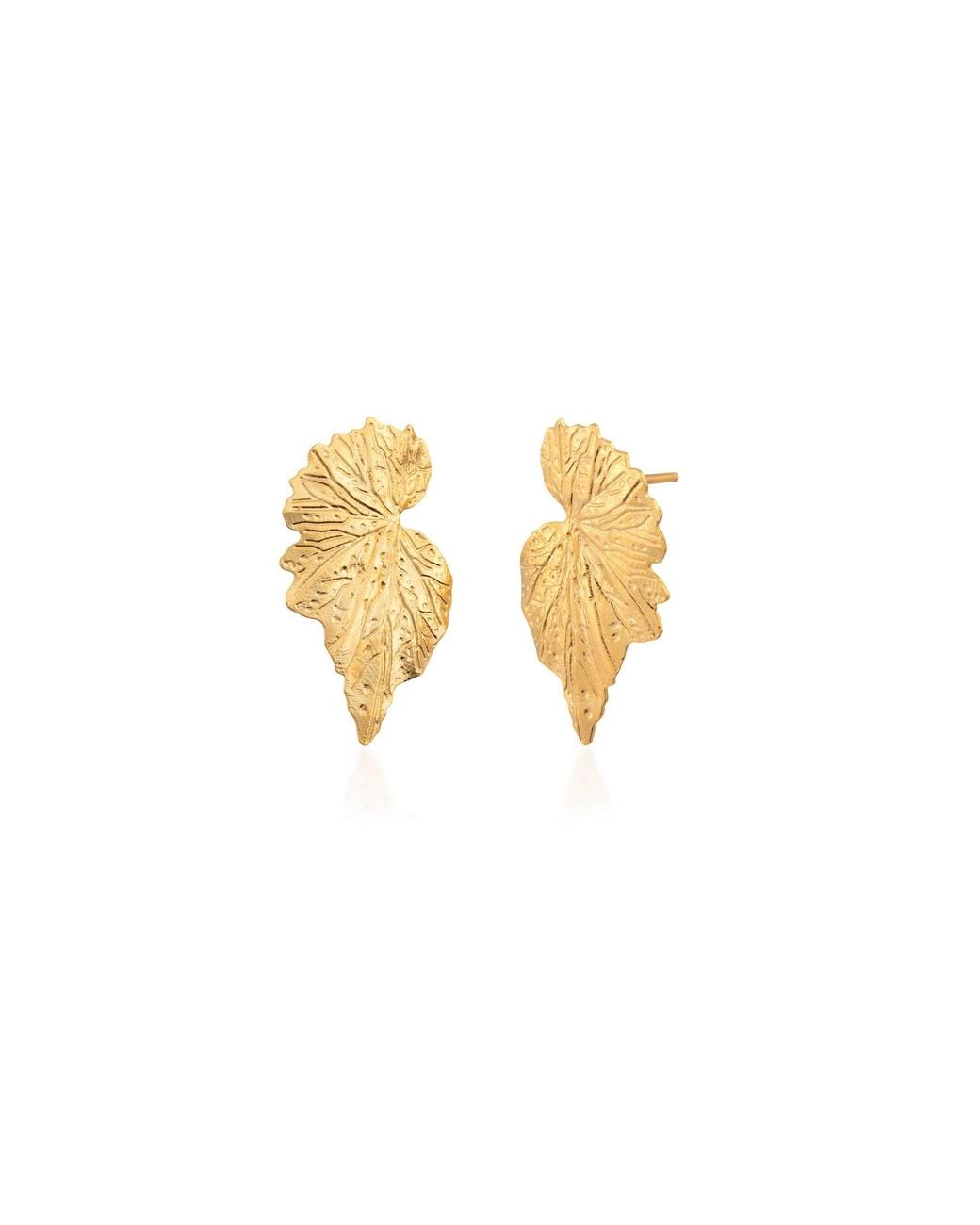 Milou Jewelry Metallic Mulberry Leaf Earrings