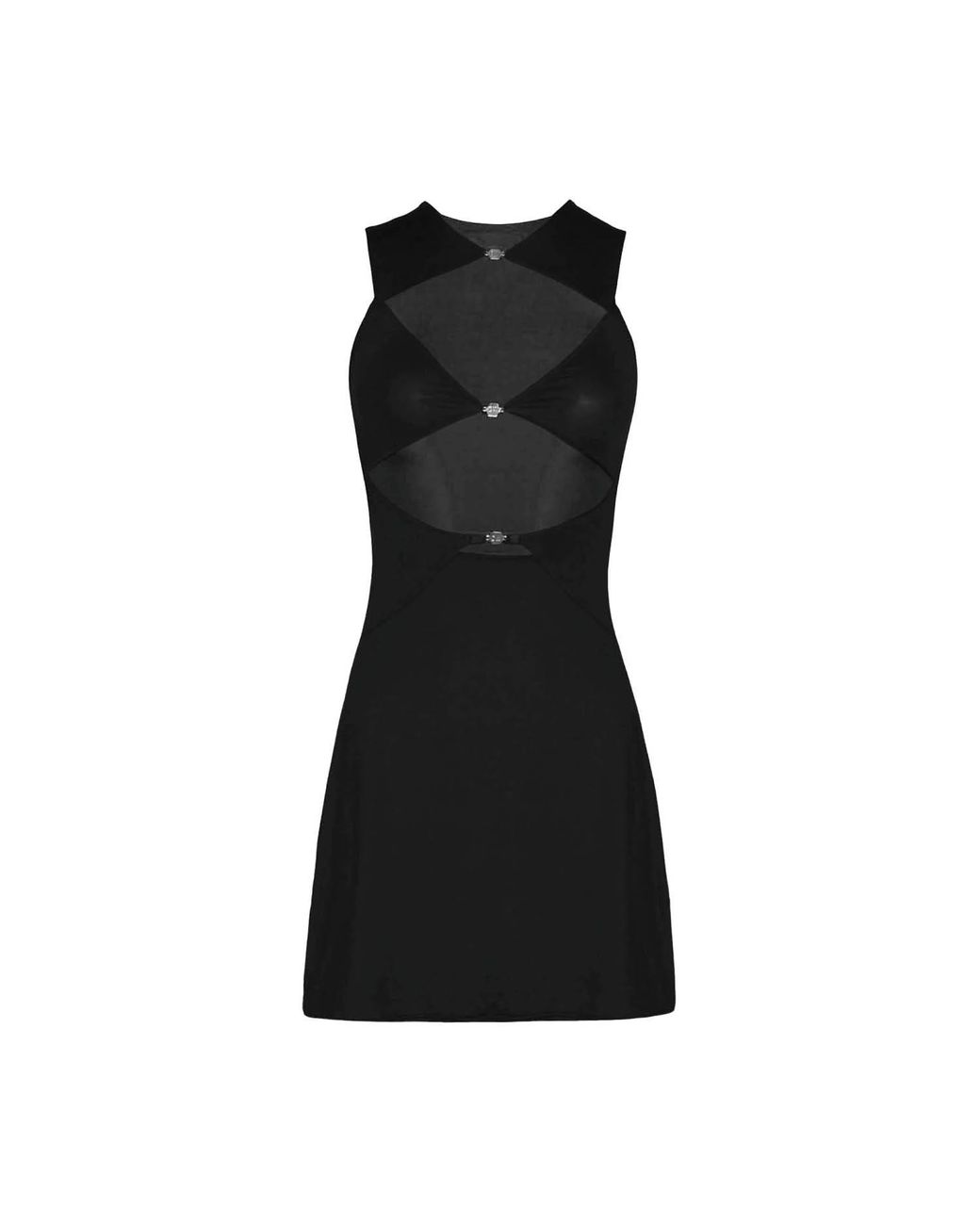 OW Collection Black Chiara Cut Out Dress