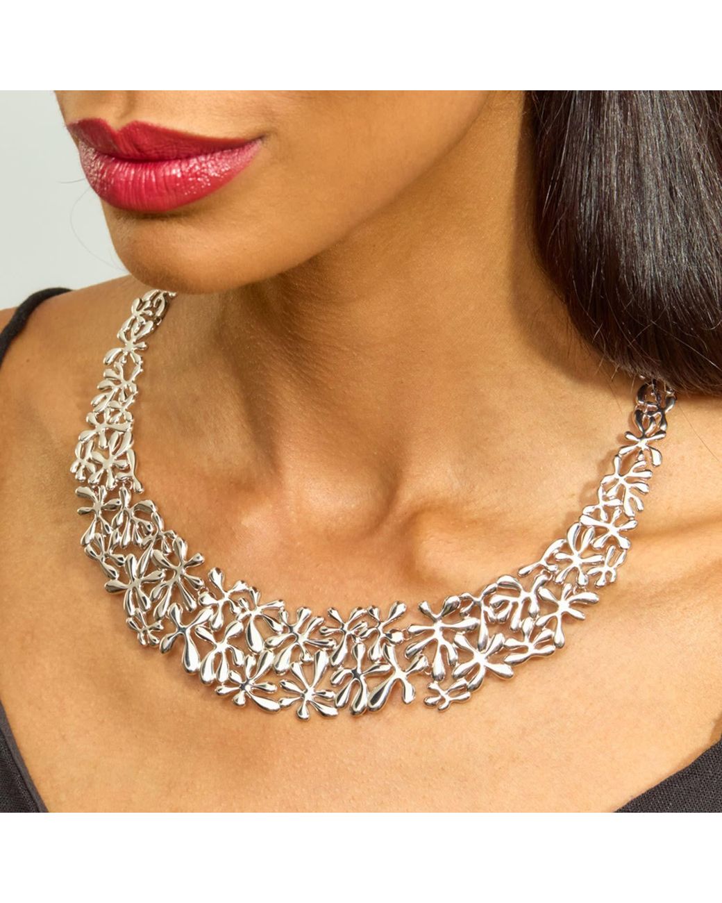 Lucy Quartermaine White Sterling Multi Splash Necklace