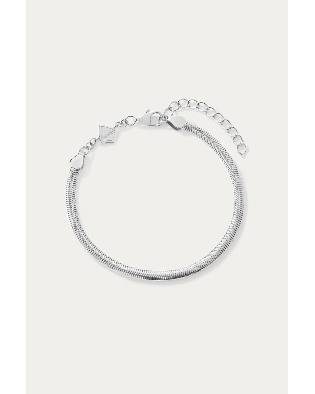 Vanhi Metallic Estelle Herringbone Chain Bracelet