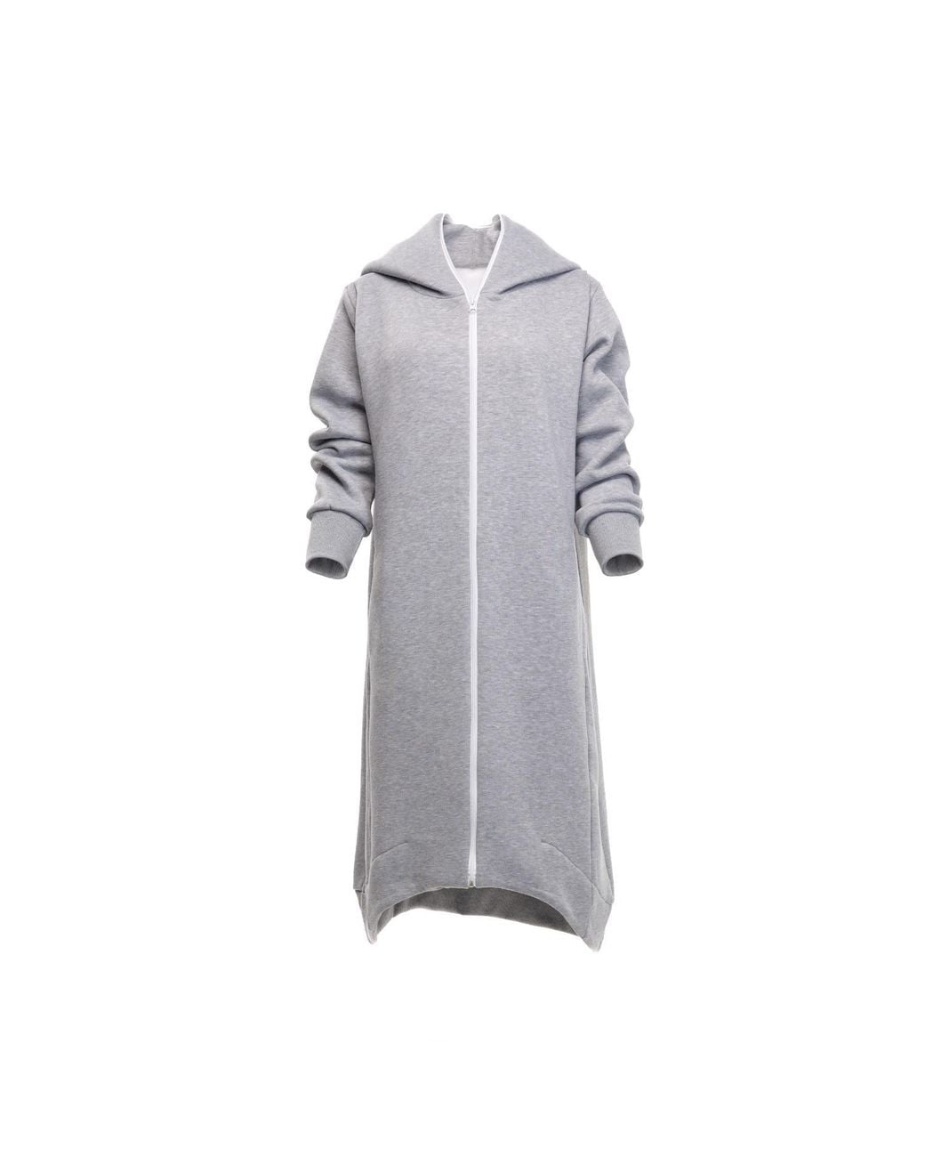Clothes by Locker Room Gray Long Oversized Asymmetrical Casual Hoodie Sweatshirt