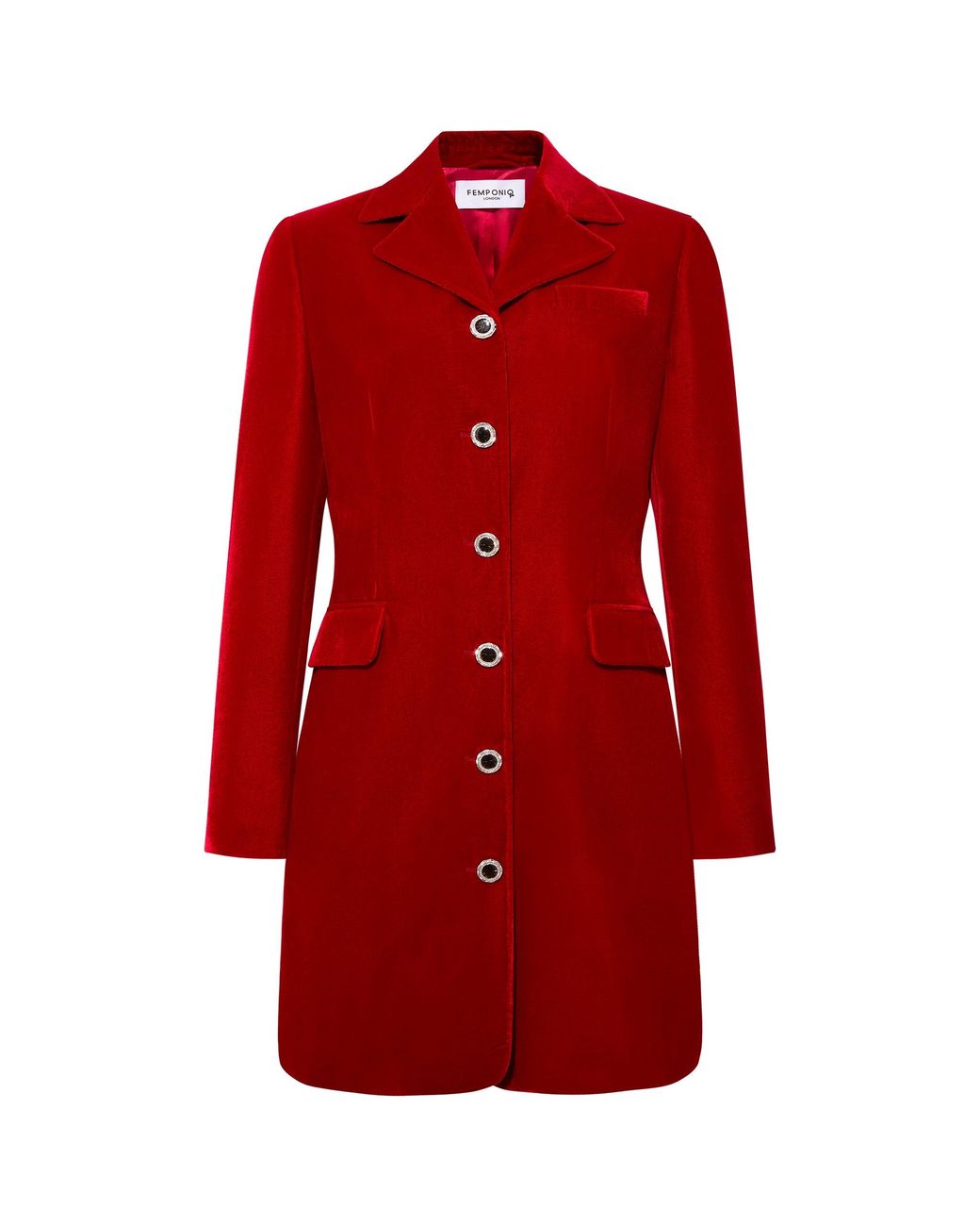 Femponiq Velvet Tailored Blazer Dress