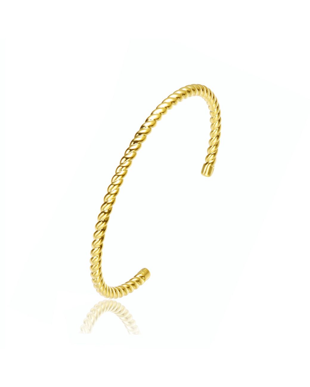Genevive Jewelry Metallic Plated Beaded Cuff Bracelet