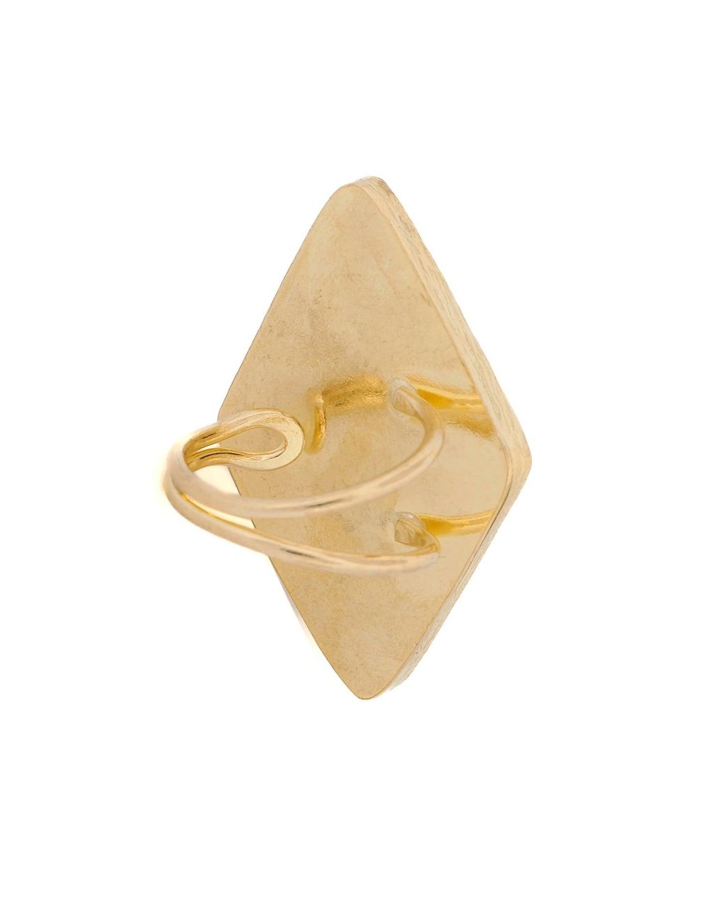 Ebru Jewelry Blue Stylish Cat Eye Stone Chunky Ring
