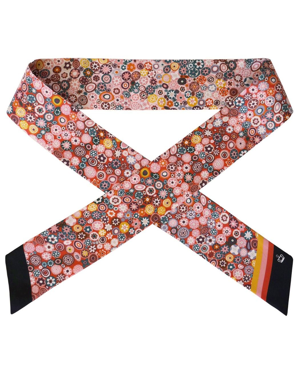 Kueen Brown Silk Scarf