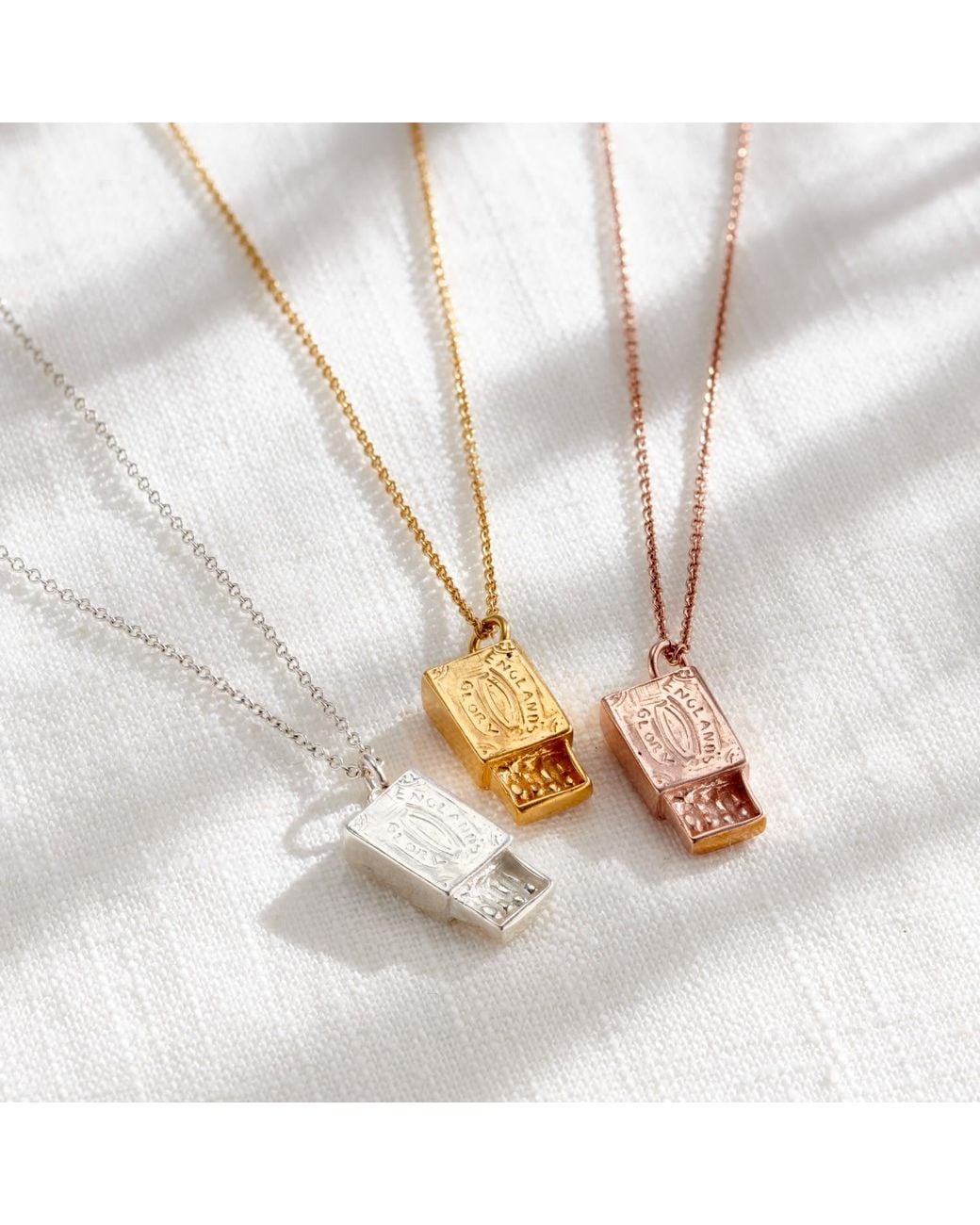 Posh Totty Designs Metallic Matchbox Charm Necklace