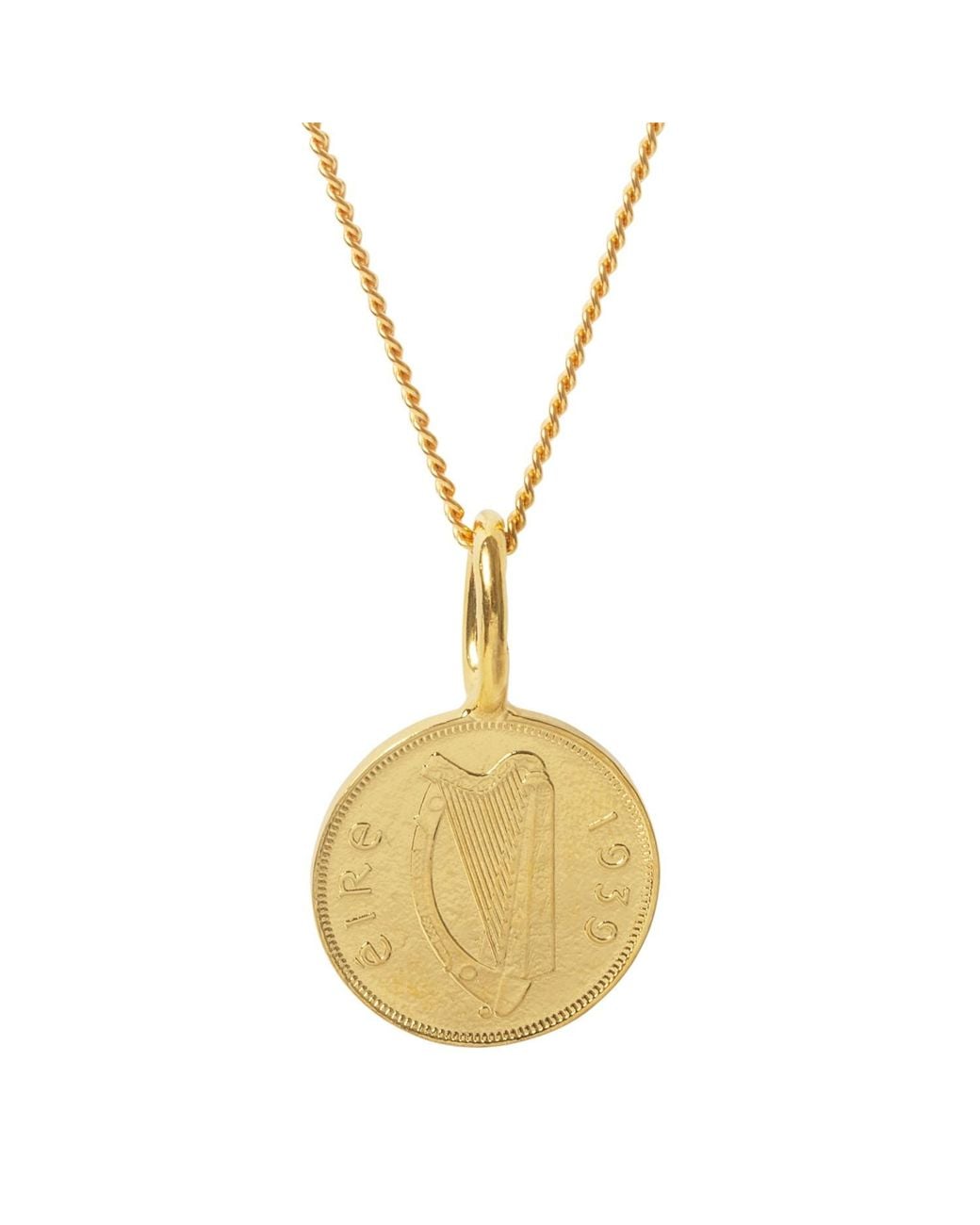 Katie Mullally Metallic Irish 6D Coin Necklace for men