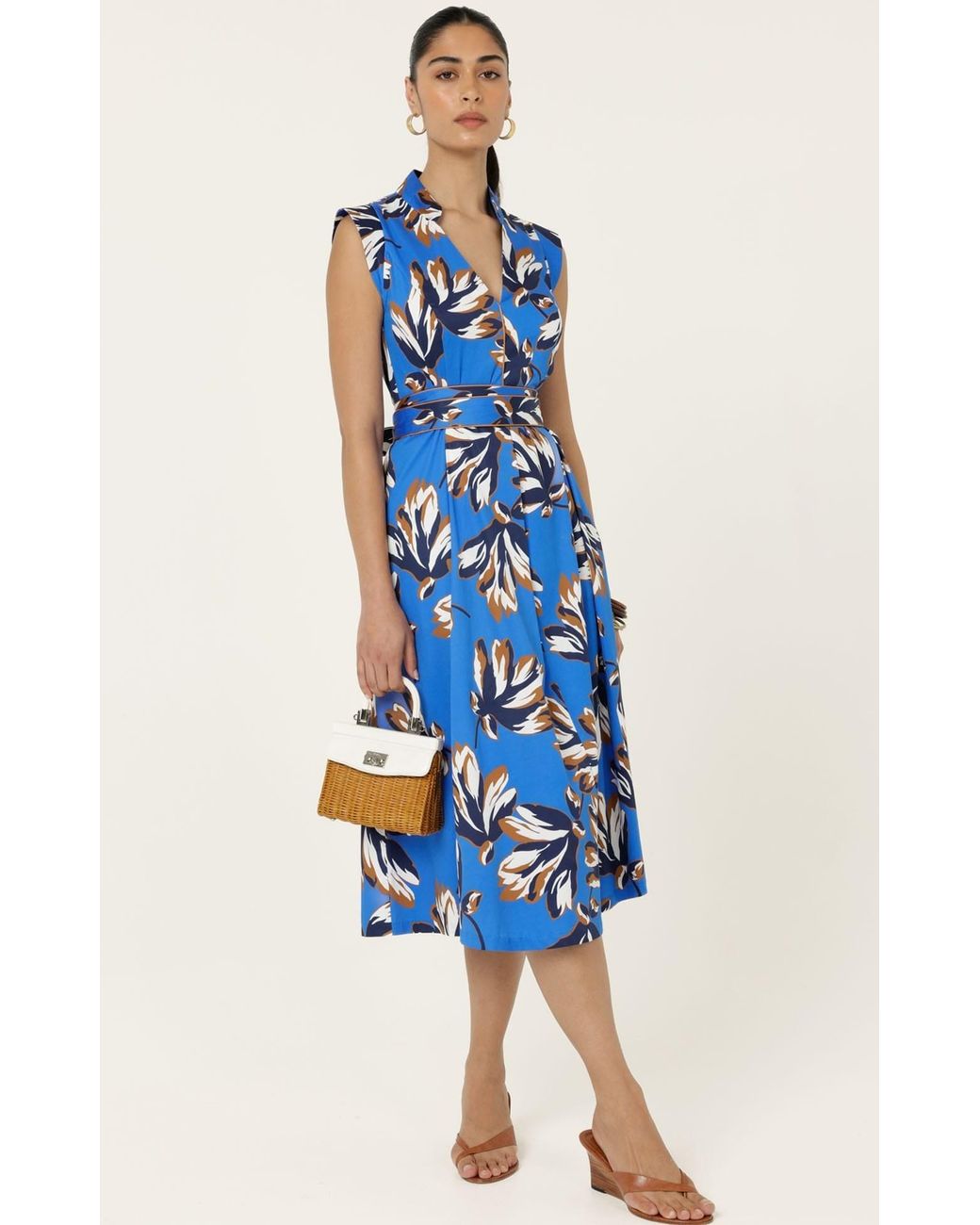 SACHA DRAKE Blue Beauford Dress
