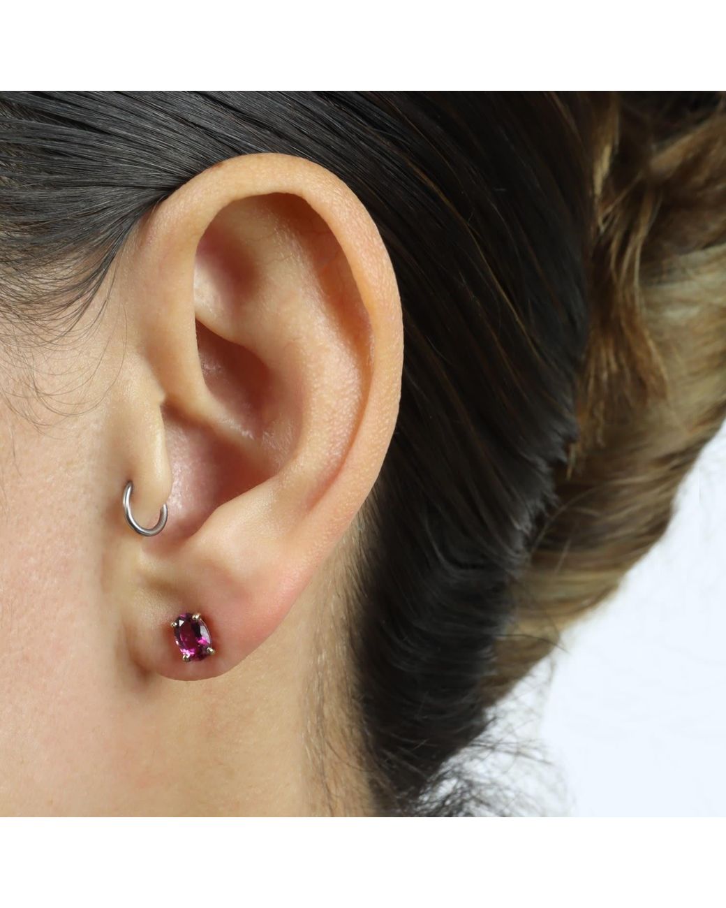 Gabriella Alicia Pink Tourmaline Stud Earrings