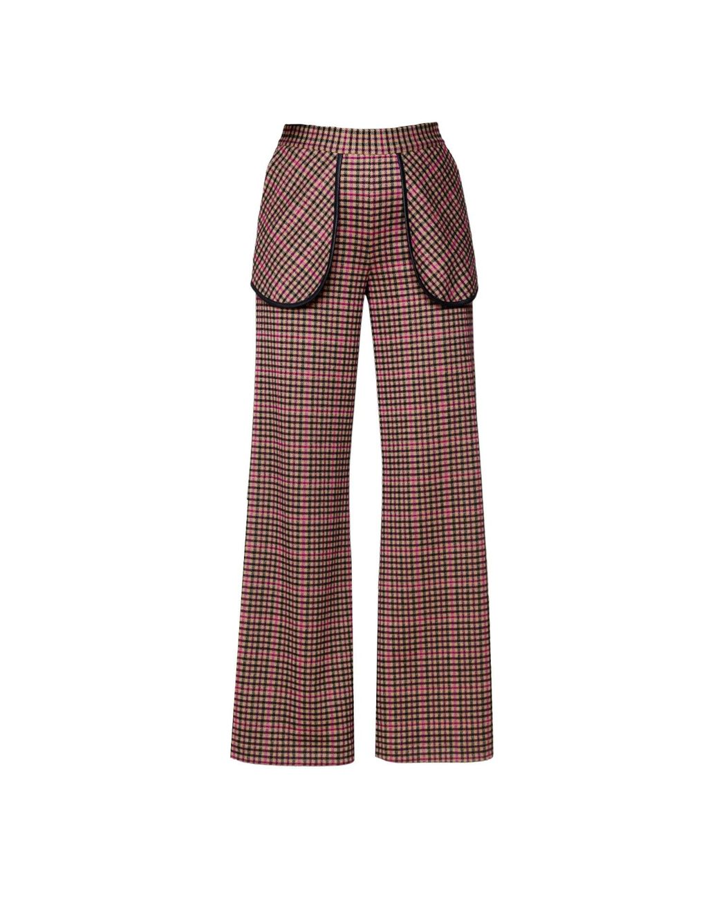 ARTISTA Brown Cross Bloom Pants