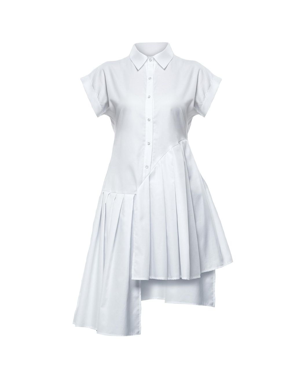 Metamorph Blue Pleated Long Tunic Shirt