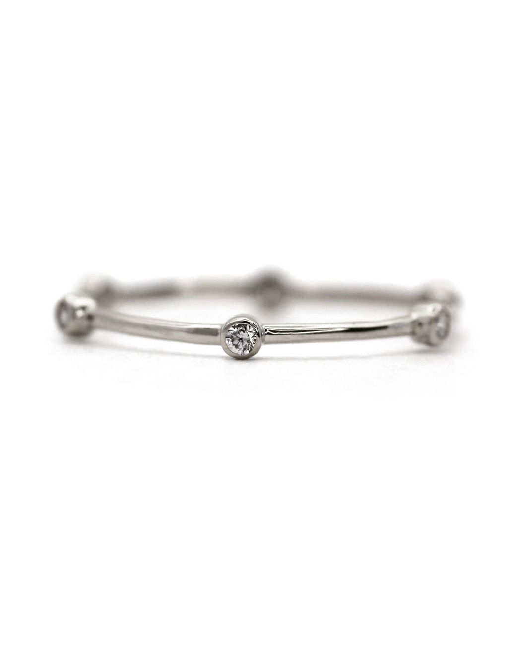 VicStoneNYC Fine Jewelry White Timeless Simple Bezel Setting Diamond Ring