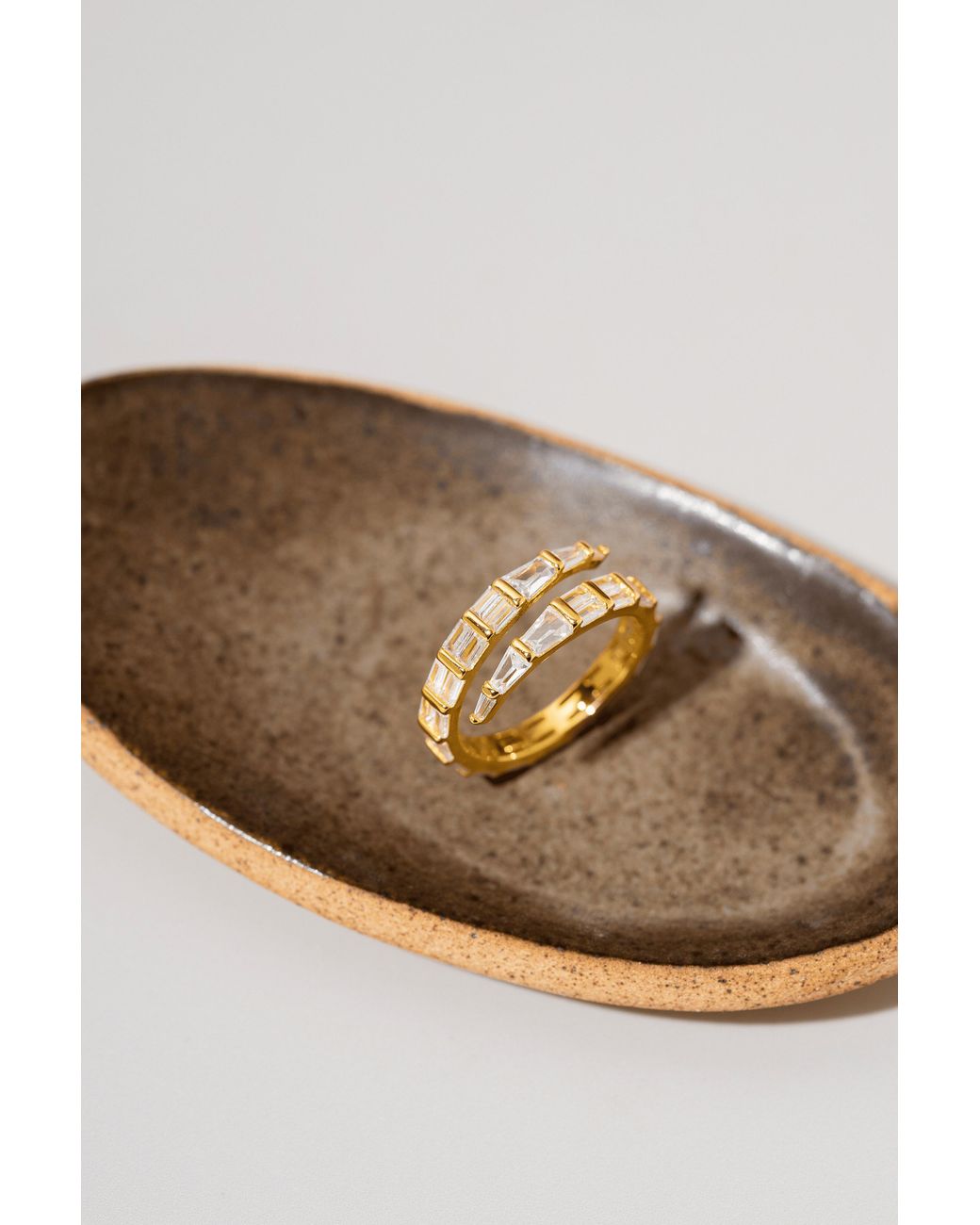 Zynnia Collective Metallic Studded Wrap Ring