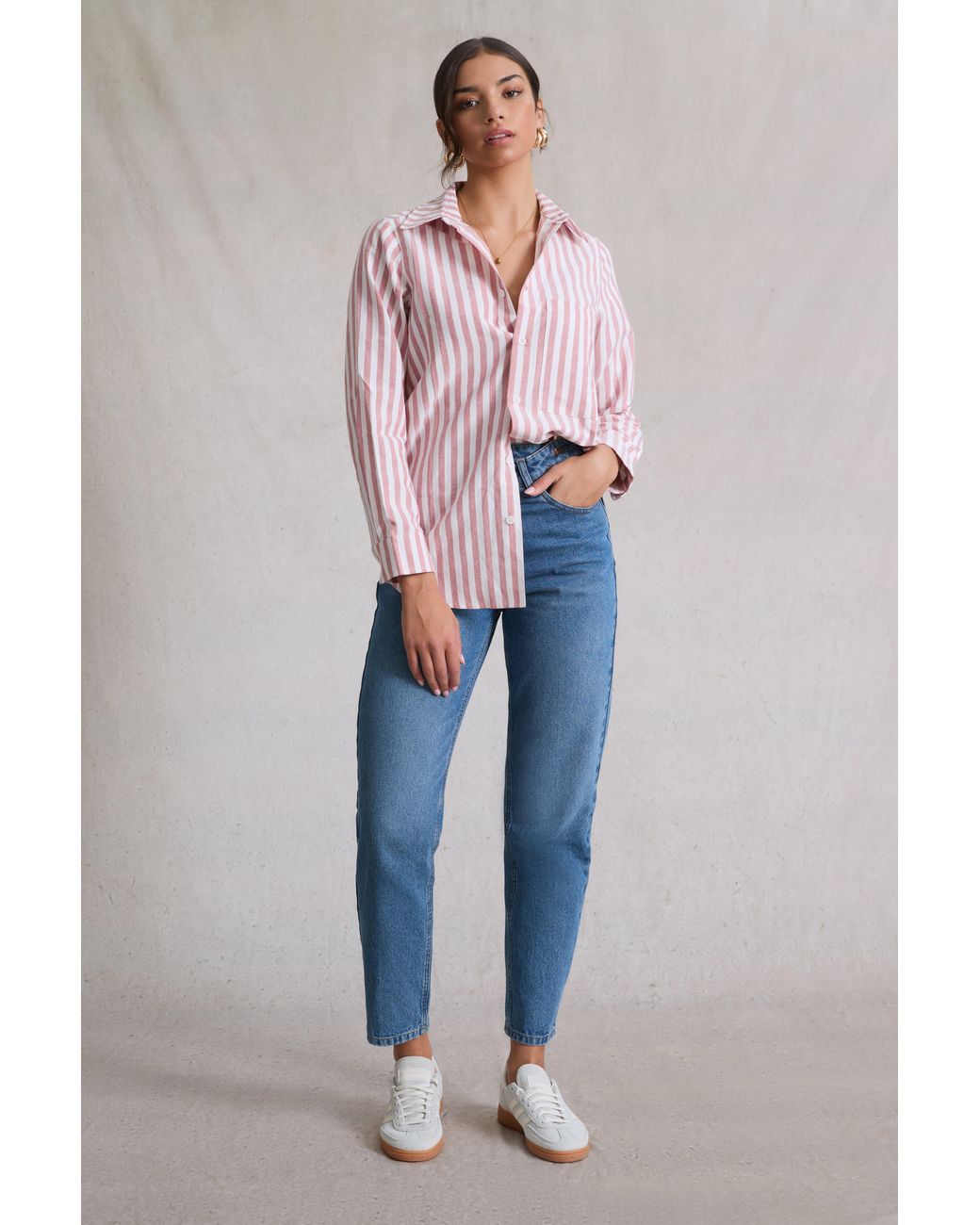 Hay Life Pink Yapp Stripe Shirt Cherry