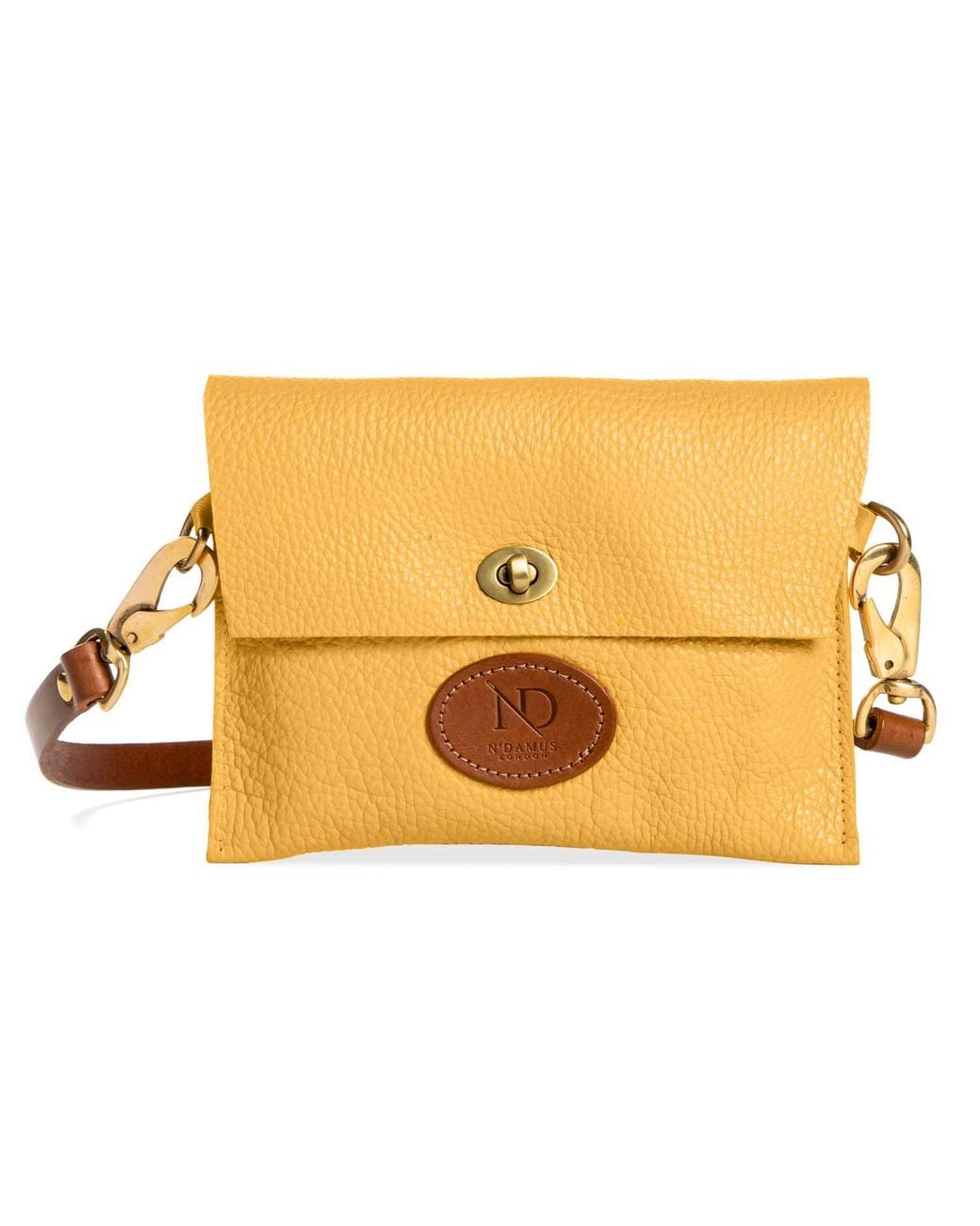 N'damus London Metallic Mini Hyde Leather Crossbody Bag