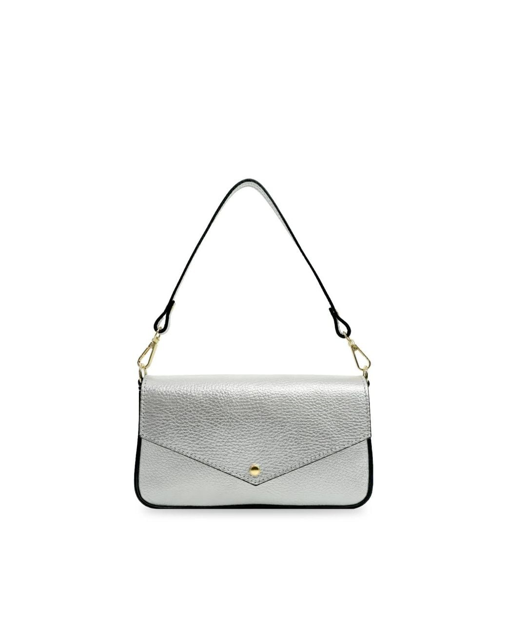 Apatchy London Gray The Munro Leather Shoulder Bag