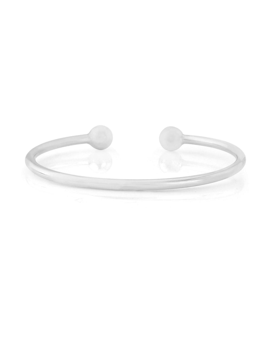 Auree Jewellery White Curzon Sterling Torque Bangle