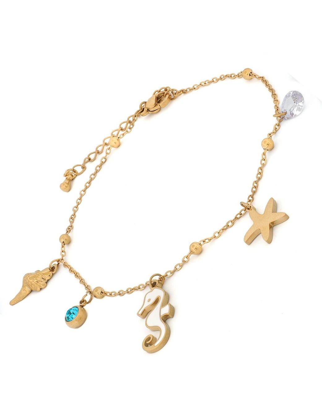 Ebru Jewelry Metallic Ocean Treasures Anklet