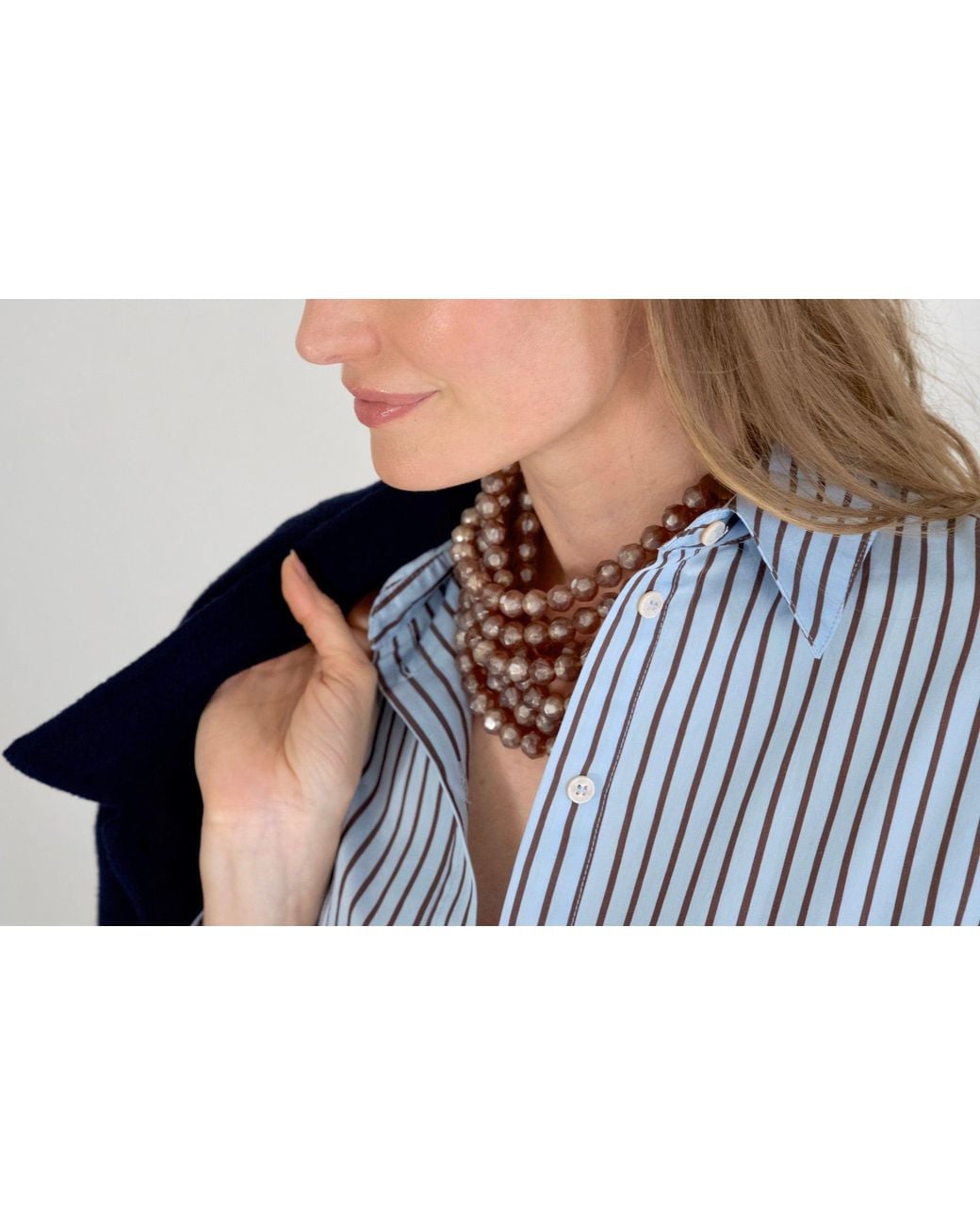 Fairchild Baldwin Brown Neutrals Bella Greige Necklace