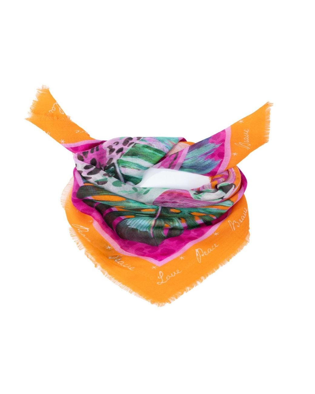 Saachi Pink Eco Luxe Print Leopard Bandana