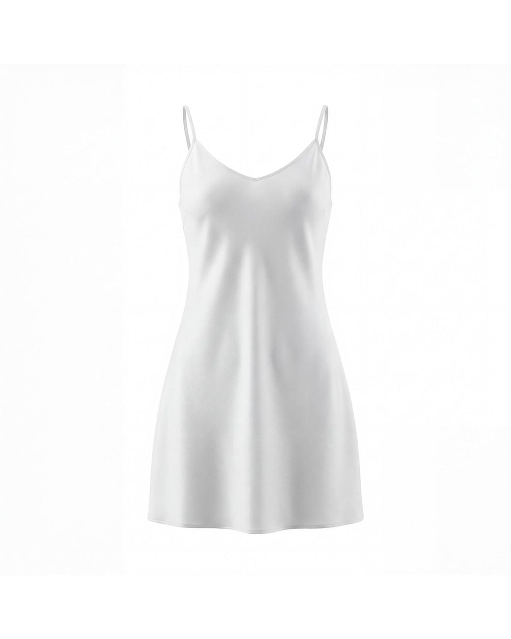 Vimissia White Mini Ivory Silk Slip Dress