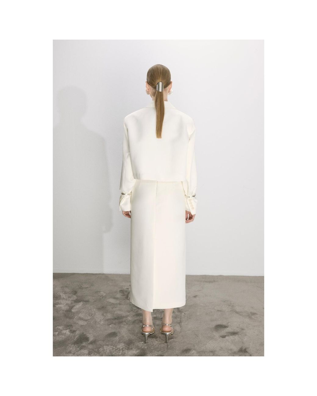 NAZLI CEREN White Aveline Skirt