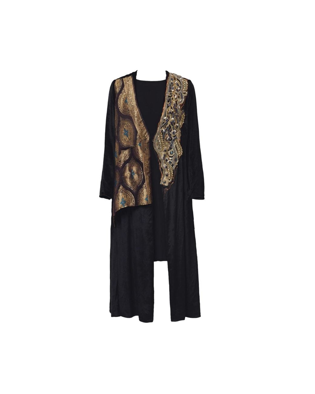 Saniya Khan Black Orient Gallery Jacket Dress