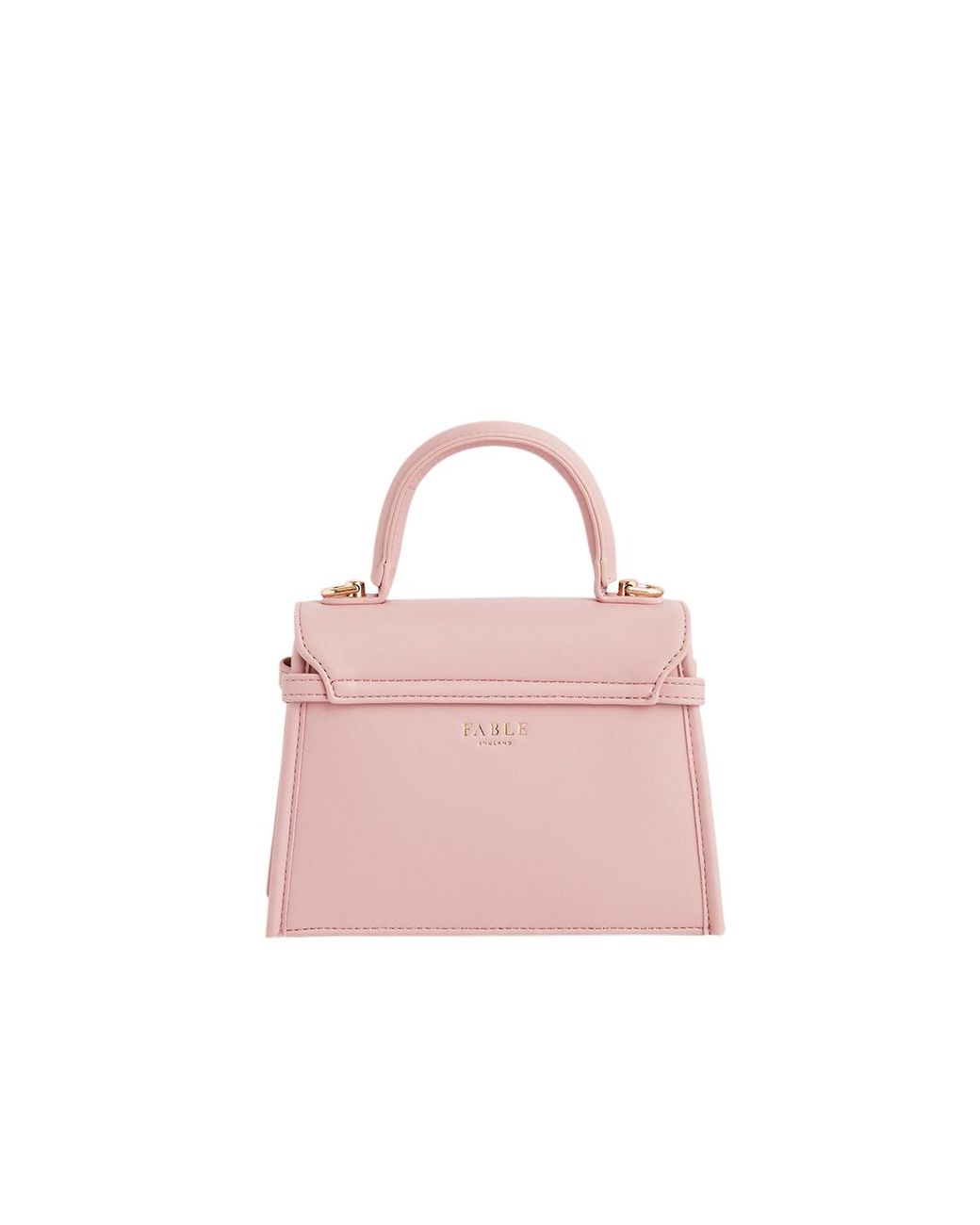 Fable England Pink Structured Tote Bag Small